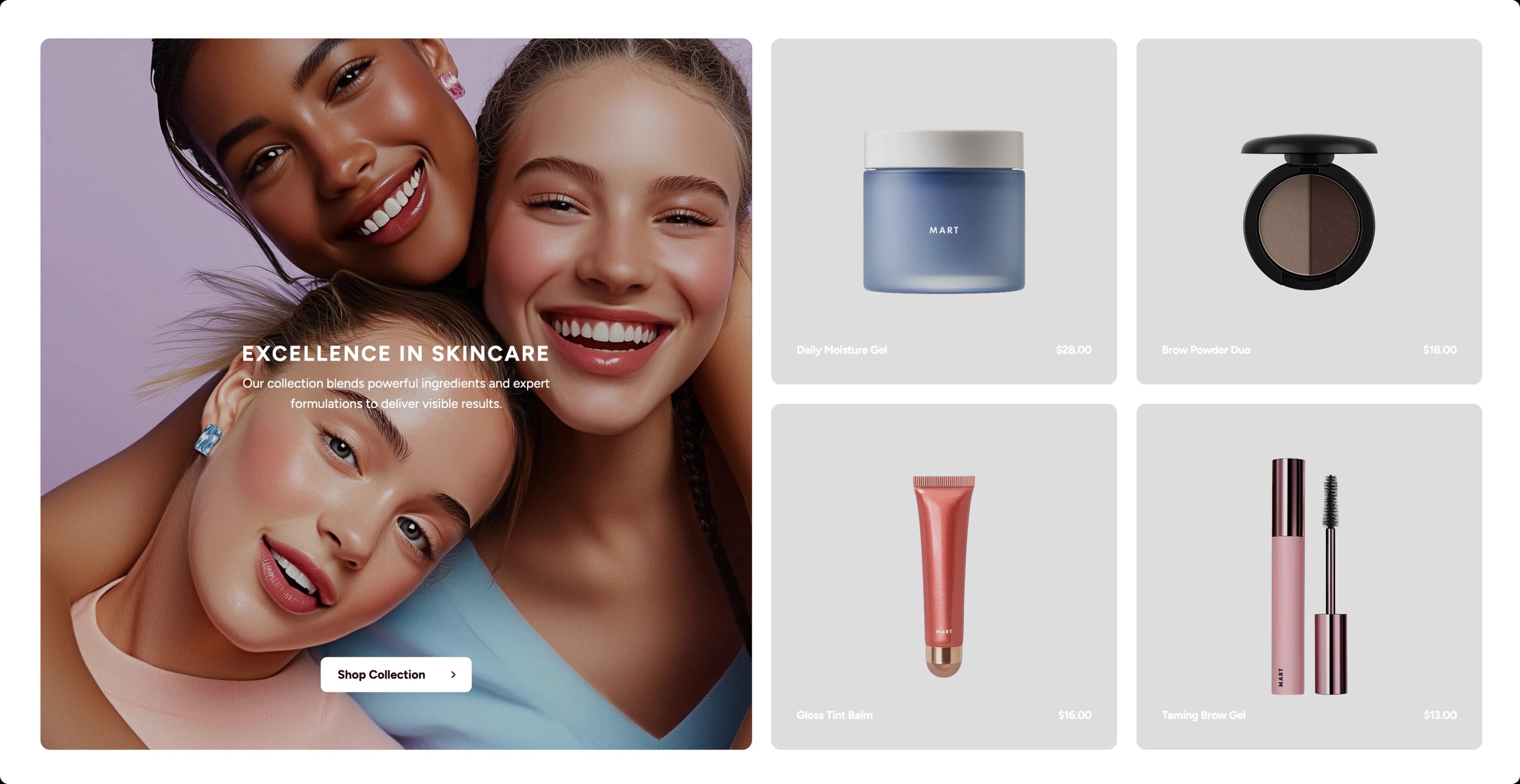 Banner & Product Combo Layout