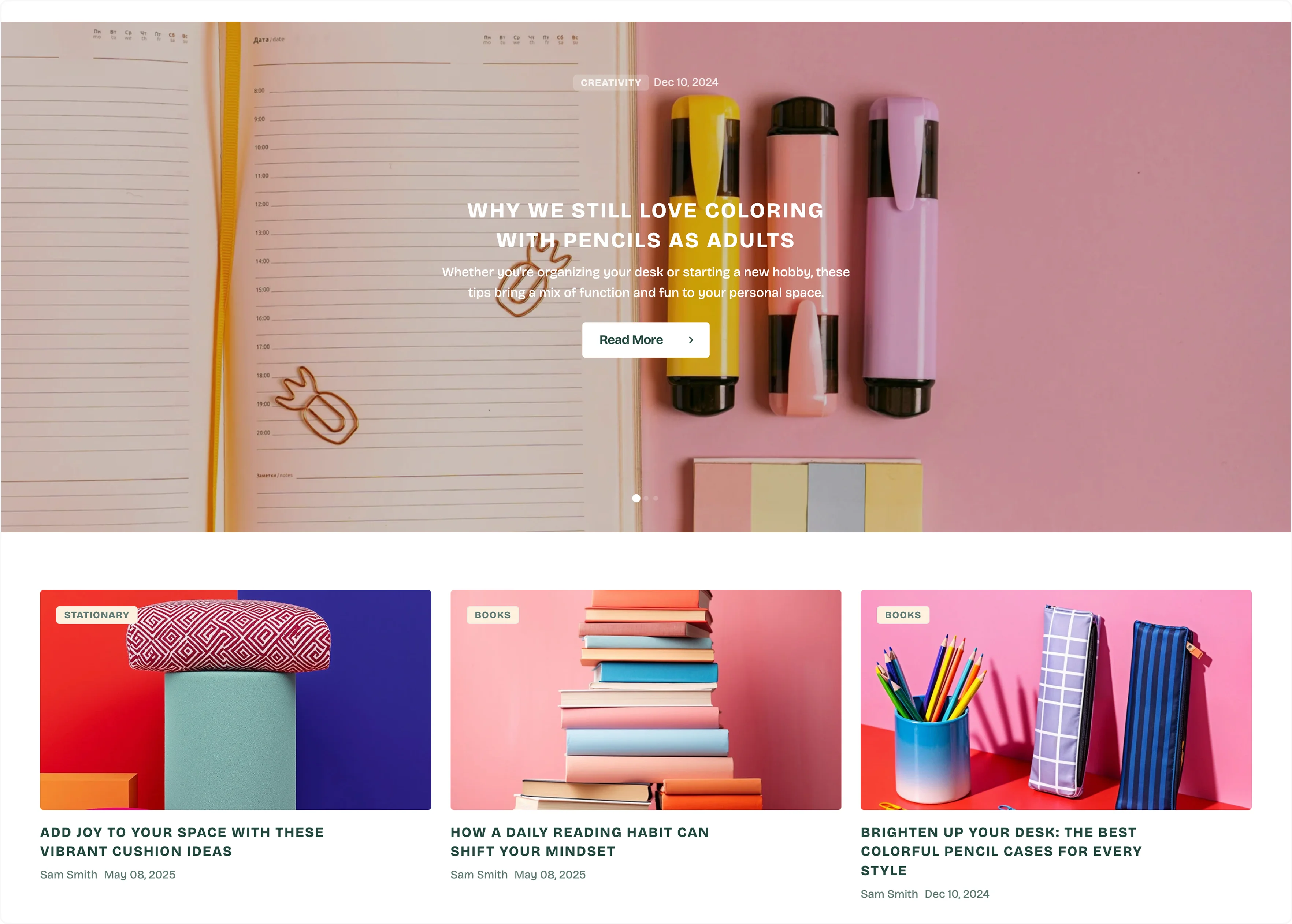 Clean & Organized Layout