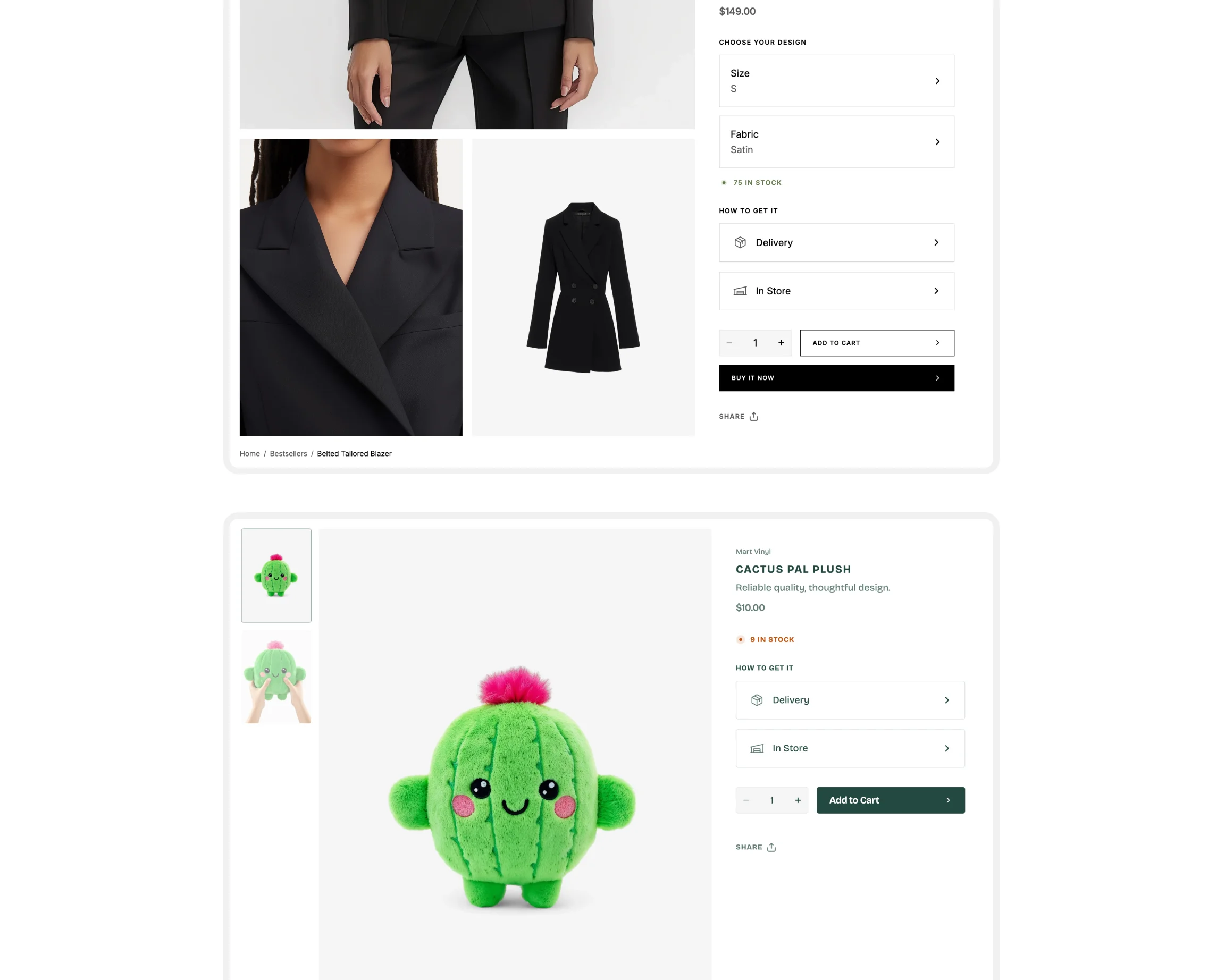 Show products with clean grid layouts and smooth sliders for a complete visual experience.